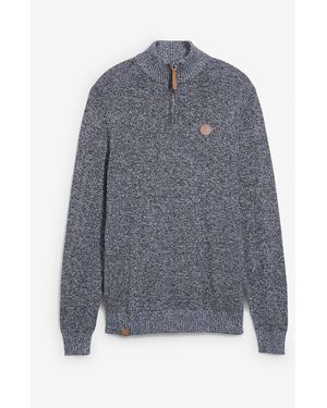 bonprix Troyer-Pullover Mit Reiner Baumwolle - Grau