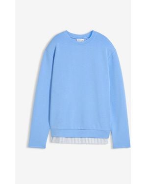 bonprix Scuba-Sweatshirt Mit Viskose - Blau