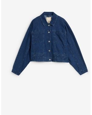 bonprix Jeansjacke, Verkürzt - Blau