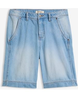 bonprix Leichte Jeans-Bermuda Mid Waist - Blau