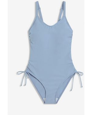 bonprix Light Shape-Badeanzug Mit Schnürung - Blau
