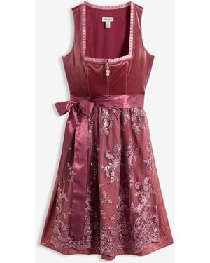 bonprix Dirndl Mit Pailletten Schürze (2-Tlg.Set) - Rot