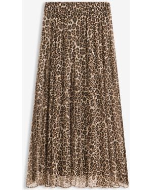 bonprix Chiffon-Rock Mit Crinkle Effekt - Natur