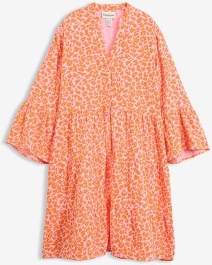 bonprix Tunika-Kleid Aus Luftigem Musselin - Orange