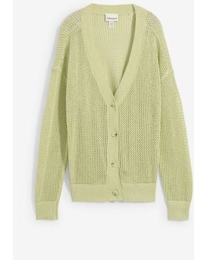 bonprix Ajour-Strickjacke - Grün
