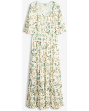 bonprix Maxikleid Aus Fließender Viskose - Weiß