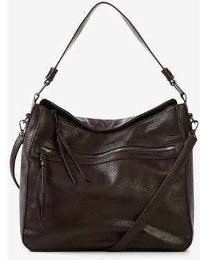 bonprix Shopper Mit Außentasche - Schwarz