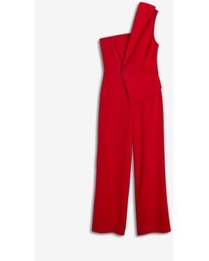 bonprix Overall Aus Strukturiertem Crepe - Rot