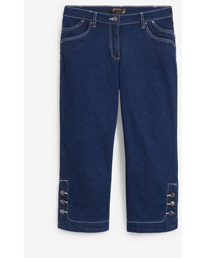 bonprix Capri Jeans Mid Waist - Blau