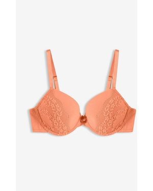 bonprix Schalen-Bh Mit Bügel Mit Bio-Baumwolle Und Spitze - Orange