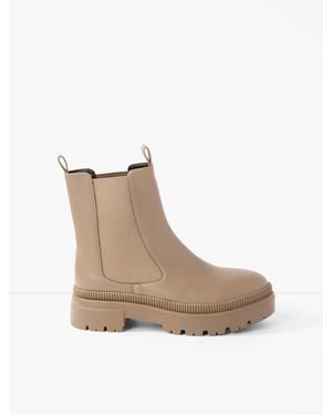 bonprix Chelsea-Boots Mit Profilsohle - Natur