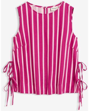 bonprix Gestreiftes Blusentop - Pink