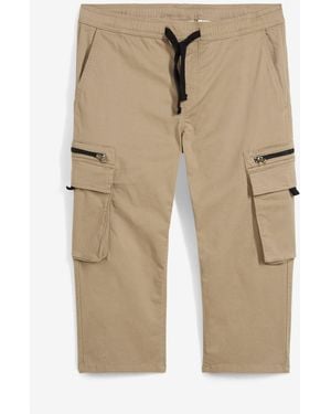 bonprix 3/4 Schlupfhose Mit Cargotaschen, Regular Fit - Natur