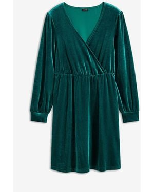 bonprix Samt-Kleid - Grün