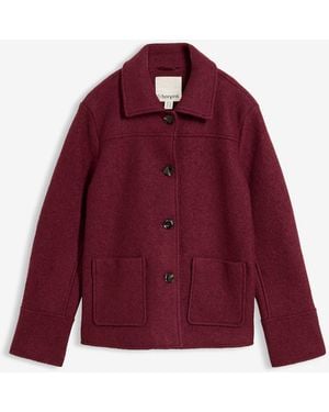 bonprix Blouson Aus Gewalkter Wolle - Rot