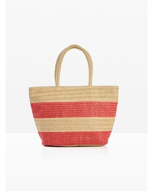 bonprix Strohshopper Gestreift - Pink