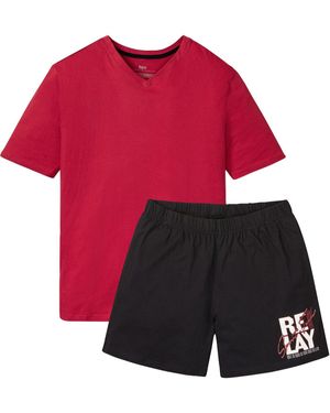 bonprix Shorty Mit Bio-Baumwolle (2-Tlg. Set) - Rot