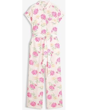 bonprix Jumpsuit Aus Fließendem Viskose-Mix - Pink