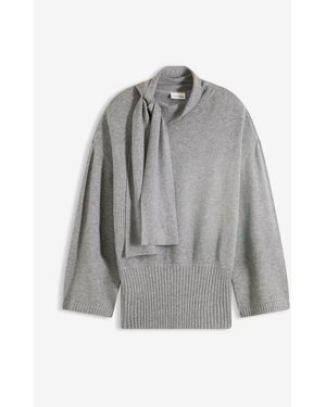 bonprix Oversize-Pullover Aus Softem Viskose-Mix - Grau