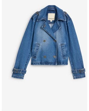 bonprix Denim Trenchjacke - Blau