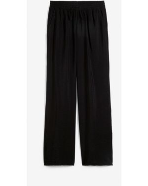 bonprix Marlenehose Mit Elastischem Bund Aus Viskose-Mix - Schwarz