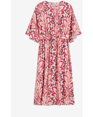 bonprix Bedrucktes Midikleid Aus Viskose-Mix - Rot