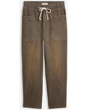bonprix Straight-Jeans High Waist Cropped - Grün
