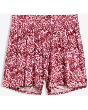 bonprix Jersey-Shorts Aus Fließender Viskose - Rot