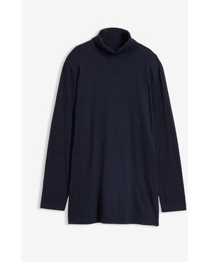 bonprix Rollkragenshirt Aus Reiner Bio-Baumwolle - Blau