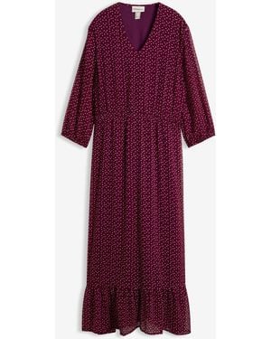 bonprix Maxi-Chiffonkleid - Rot