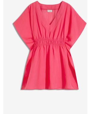 bonprix Transparente Strand Tunika - Pink