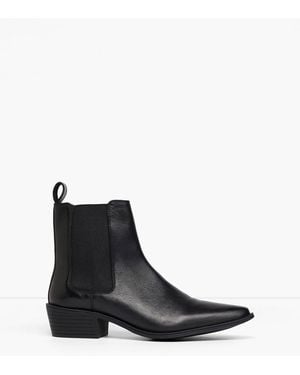 bonprix Stiefeletten Aus Leder - Schwarz