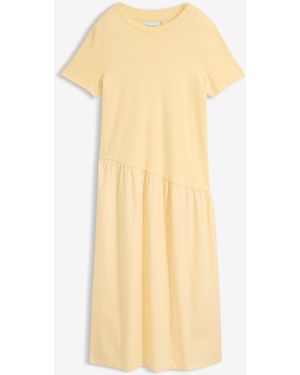 bonprix Shirtkleid Aus Materialmix - Gelb