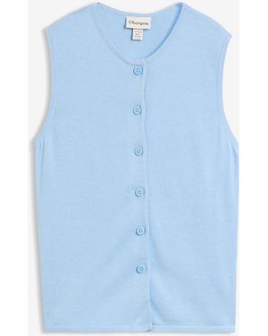 bonprix Weste Aus Sommerlichem Strick - Blau
