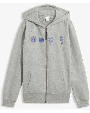 bonprix Kapuzen-Sweatjacke Aus Reiner Baumwolle - Grau