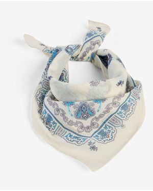 bonprix Nickituch Mit Paiselydesign - Blau