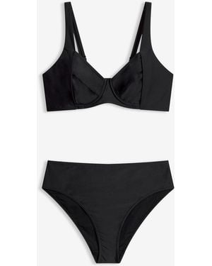 bonprix Minimizer-Bikini Mit Light Shape-Highwaist Bikinihose (2-Tlg. Set) - Schwarz