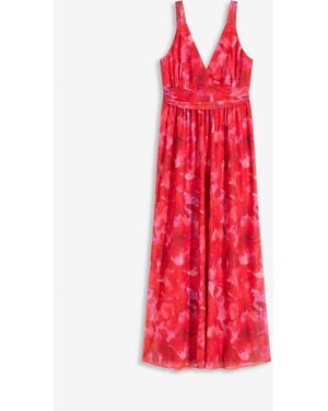 bonprix Bedrucktes Maxikleid Aus Softem Mesh - Rot