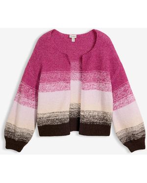 bonprix Grobstrickjacke Aus Weichem Woll-Mix - Pink
