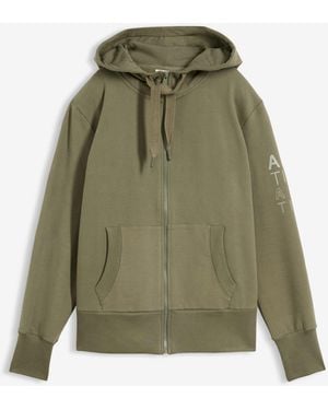 bonprix Softe Kapuzen-Sweatjacke Aus Schwerem Baumwoll-Mix - Grün