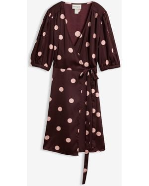 bonprix Wickelkleid Aus Fließendem Satin - Rot