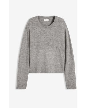 bonprix Boxy-Pullover - Grau