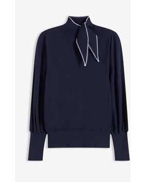 bonprix Pullover Aus Viskose-Mix - Blau