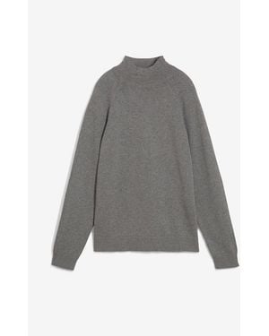bonprix Rollkragenpullover Aus Reiner Baumwolle - Grau