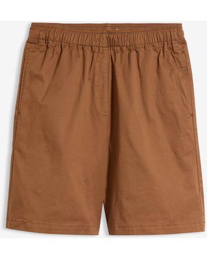 bonprix Schlupf-Shorts Aus Elastischem Baumwoll-Mix - Braun