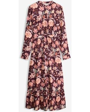 bonprix Maxikleid Aus Fließender Viskose - Rot