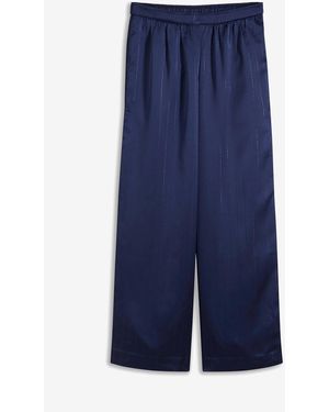 bonprix Marlenehose Mit Glitzereffekt - Blau