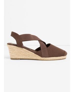 bonprix Keilsandaletten Mit Elastischen Riemen - Braun