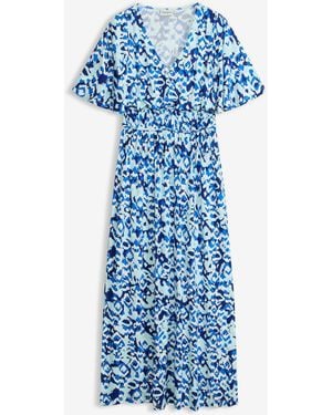 bonprix Maxikleid Aus Fließendem Viskose-Mix - Blau