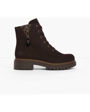 bonprix Gefütterte Rieker Schnür-Boots - Braun